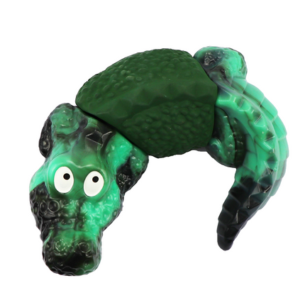 Foolala 5-Inch Blue Ring Alligator Dog Chew Toy For Aggressive Chewers