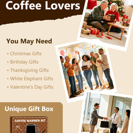 Banbanda Coffee Mug Warmer Set: 2026 Coffee Lover Gifts for Men Women