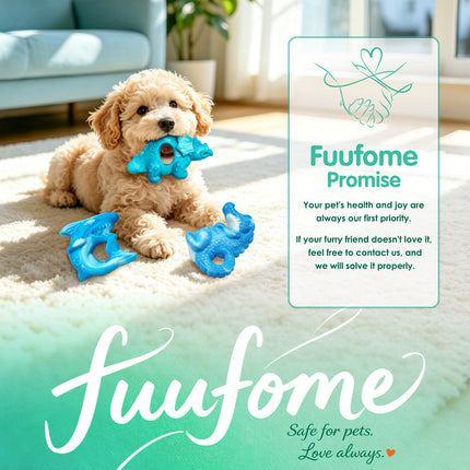 Fuufome Puppy Teething Toys 3-Pack,Soft TPR Chew Toys for Puppies