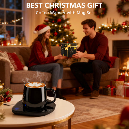 Mug Warmer with Cup Set: Yeewell Coffee Warmer for Desk - Electric Mug Heater with Adjustable Temperature