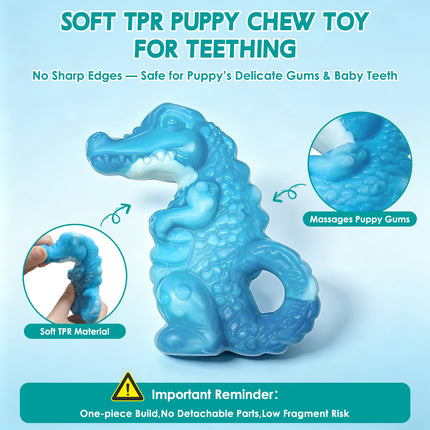 Fuufome Puppy Teething Toys 3-Pack,Soft TPR Chew Toys for Puppies