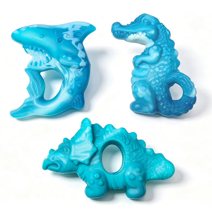 Fuufome Puppy Teething Toys 3-Pack,Soft TPR Chew Toys for Puppies