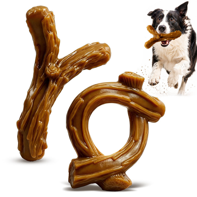 WOWBALA 2-Pack Aggressive Chewer Dog Toys | Indestructible Tough Nylon Toys for Medium Large Dogs