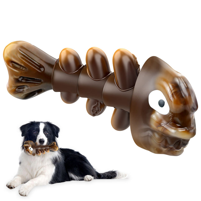 Foolala Zombie Fish Bone Dog Chew Toy For Aggressive Chewers