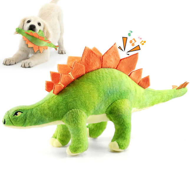 Fuufome Stegosaurus Squeak Plush Dog Toy Main Figure 1