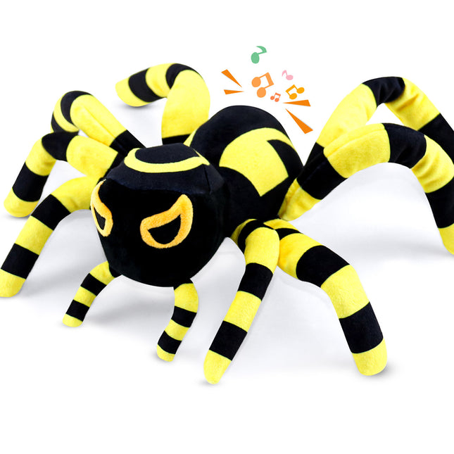 Fuufome Yellow Spider Squeak Plush Dog Toy Main Figure 1