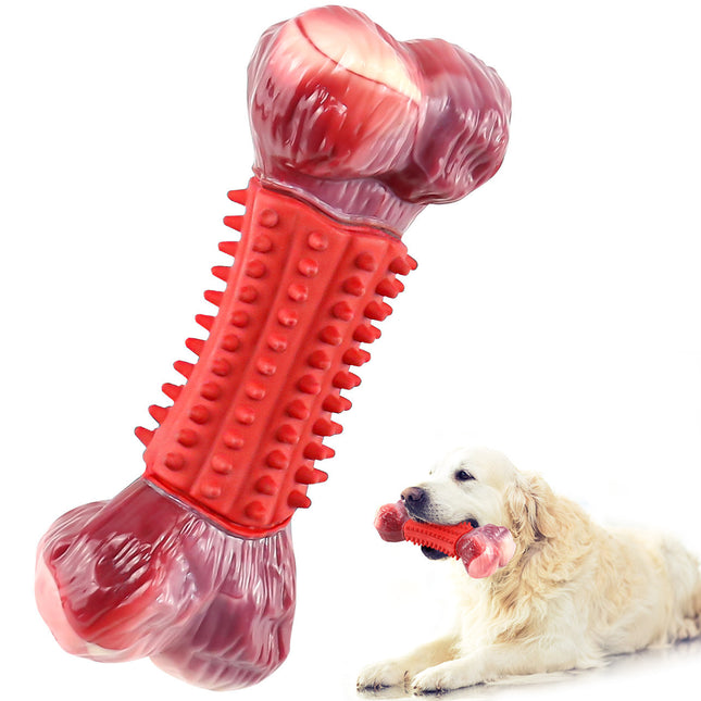 Fuufome Cream Red Gummed Dog Bone Dog Chew Toy Main Figure 1