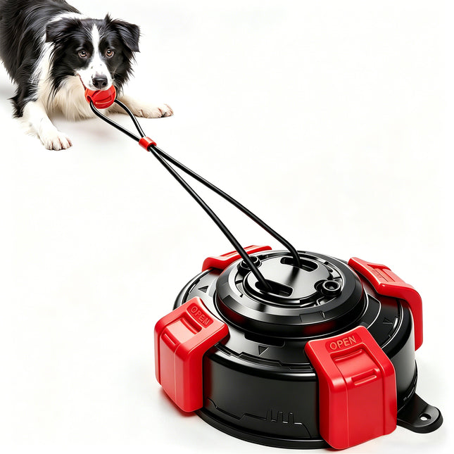 Fuufome Dog Toys for Aggressive Chewers -Suction Cup Dog Tug Toy for Large Medium Dogs,Upgraded Bite-Resistant Rope & Elastic Ball to Keep Them Busy