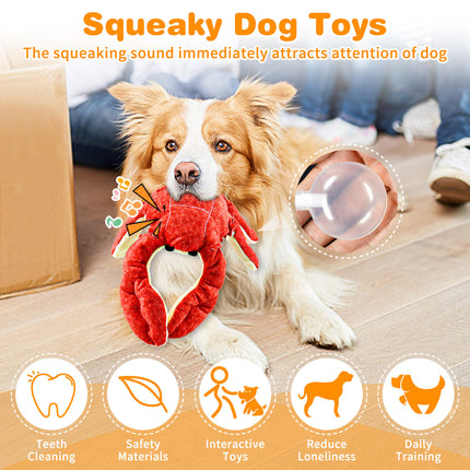 Fuufome Cute King Crab Squeak Plush Dog Toy Main Figure 2