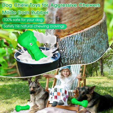 Fuufome Green Rubber Alligator Head Dog Chew Toy Main Figure 2