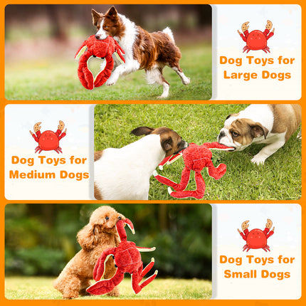 Fuufome Cute King Crab Squeak Plush Dog Toy Main Figure 4