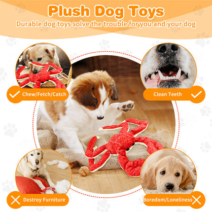 Fuufome Cute King Crab Squeak Plush Dog Toy Main Figure 5