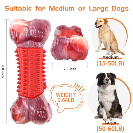 Fuufome Cream Red Gummed Dog Bone Dog Chew Toy Main Figure  2