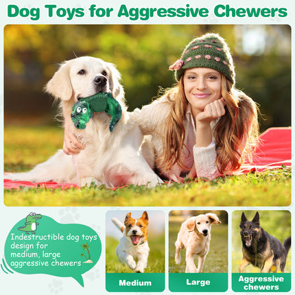 5 Inch Green Ring Alligator Dog Chew Toy Main Image 2