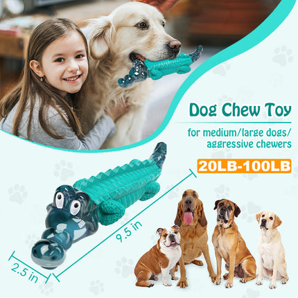 Fuufome Blue Alligator Dog Chew Toy Main Figure 3