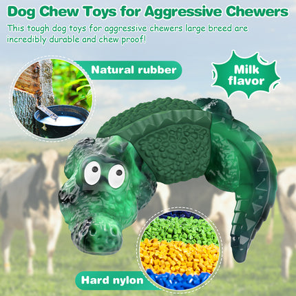 5 Inch Green Ring Alligator Dog Chew Toy Main Image 3
