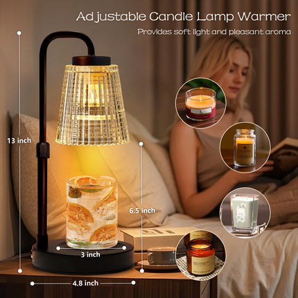 Adjustable Candle Warmer Lamp with Timer