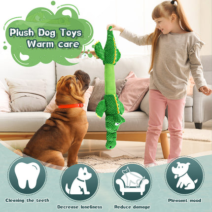 Stretched Alligator Squeaky Plush Dog Toy Main Image 3