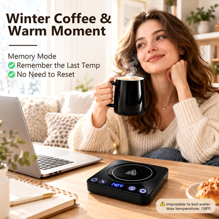 Tiffhome Coffee Warmer With Mug Set: 2026 Gifts for Coffee Lover