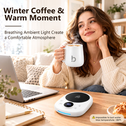 Tiffhome Coffee Warmer With Mug Set: 2026 Gifts for Coffee Lover