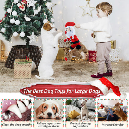 Fuufome Cute Elk Santa Squeak Dog Toy Main Figure 3