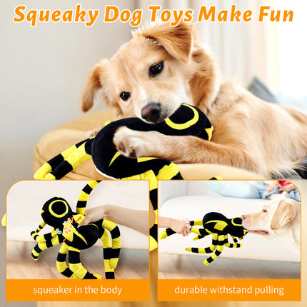 Fuufome Yellow Spider Squeak Plush Dog Toy Main Figure 3