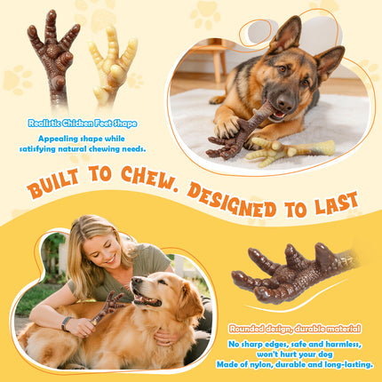 FOOLALA 2-Pack Indestructible Nylon Dog Chew Toys for Aggressive Chewers Medium Large Dogs（副本）