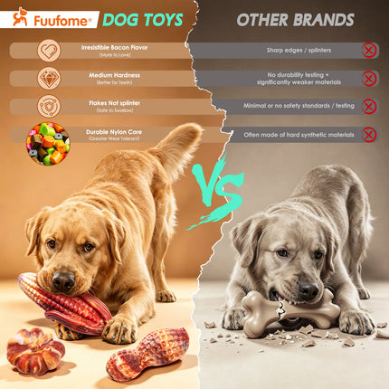 Dog Toys for Aggressive Chewers: Indestructible Dog Chew Toy 3 Packs