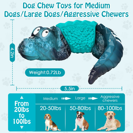 The size of the ring crocodile dog toy