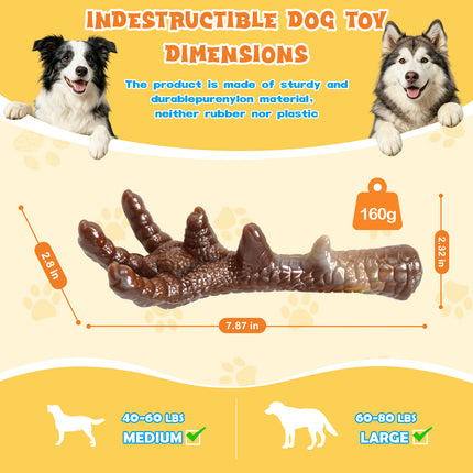 FOOLALA 2-Pack Indestructible Nylon Dog Chew Toys for Aggressive Chewers Medium Large Dogs（副本）