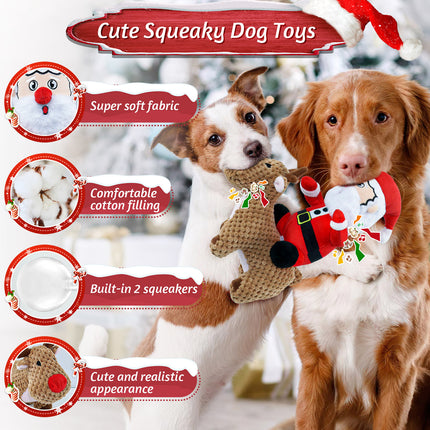 Fuufome Cute Elk Santa Squeak Dog Toy Main Figure 4