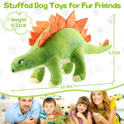 Fuufome Stegosaurus Squeak Plush Dog Toy Main Figure 5