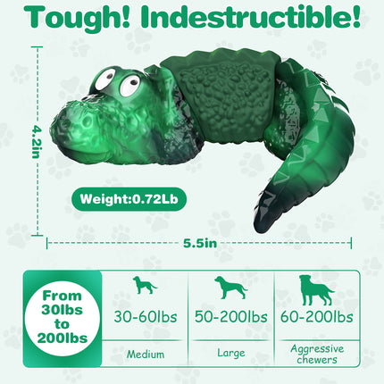 5 Inch Green Ring Alligator Dog Chew Toy Main Image 5