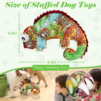 Fuufome Chameleon Squeaky Plush Dog Toy Main Figure 5