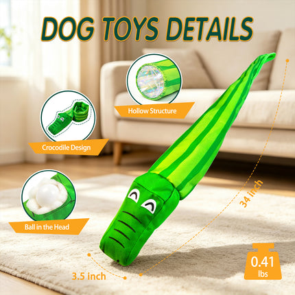 33-Inch Tough Dog Toy for Aggressive Chewers – Chew-Resistant Ball Tip, for Tug, Fetch & Interactive Training