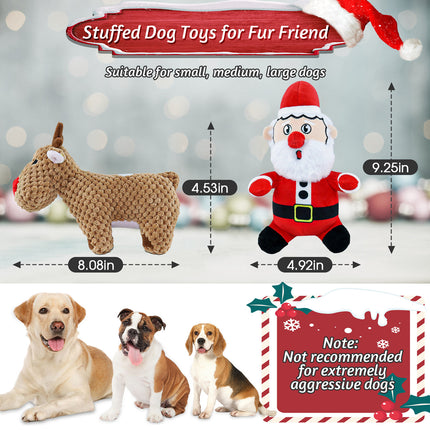 Fuufome Cute Elk Santa Squeak Dog Toy Main Figure 5