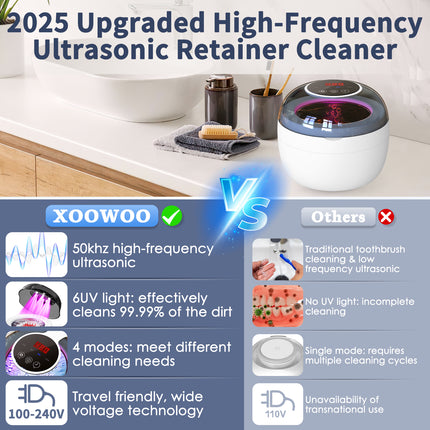 Foolala 50kHz Ultrasonic Retainer Cleaner