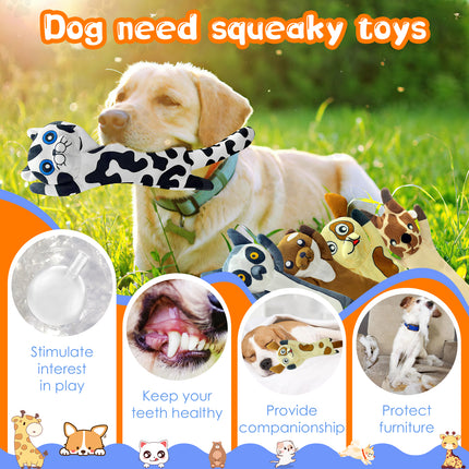 Dog Toys for Aggressive Chewers,5 Pack Plush Crinkle No Stuffing Dogs Chew Toys for Small, Medium, Large and Puppy Teething Chewing to Keep Them Busy