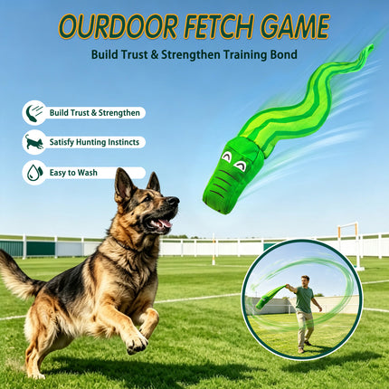 33-Inch Tough Dog Toy for Aggressive Chewers – Chew-Resistant Ball Tip, for Tug, Fetch & Interactive Training