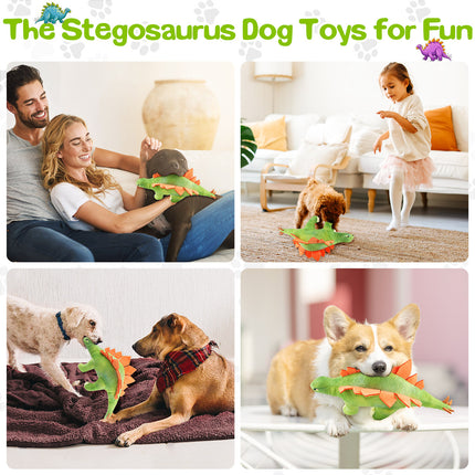 Fuufome Stegosaurus Squeak Plush Dog Toy Main Figure 6