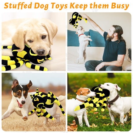 Fuufome Yellow Spider Squeak Plush Dog Toy Main Figure 6