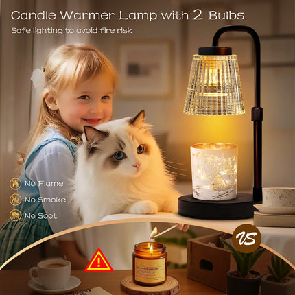 Adjustable Candle Warmer Lamp with Timer