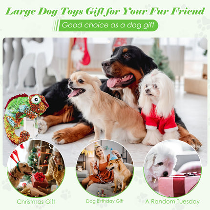 Fuufome Chameleon Squeaky Plush Dog Toy Main Figure 7