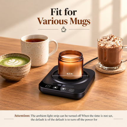 Coffee Mug Warmer Set for Desk, Coffee Gifts for Women,White Elephant Gifts