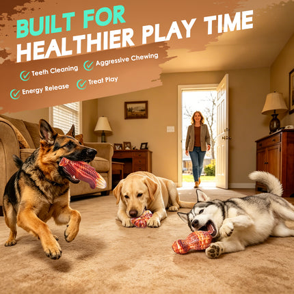 Dog Toys for Aggressive Chewers: Indestructible Dog Chew Toy 3 Packs
