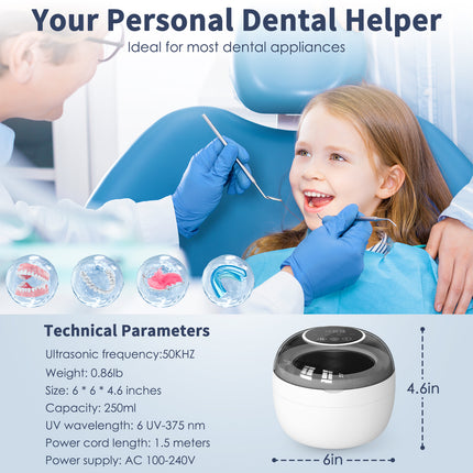 Foolala 50kHz Ultrasonic Retainer Cleaner