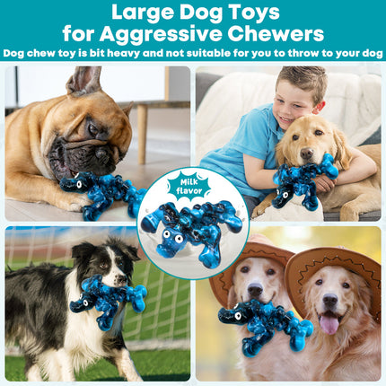 Blue Sturdy Boxing Alligator Dog Chew Toy Main Image 6