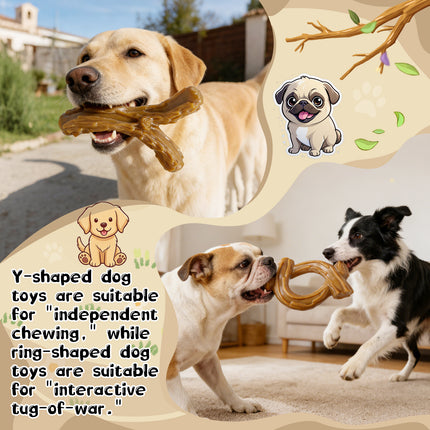 WOWBALA 2-Pack Aggressive Chewer Dog Toys | Indestructible Tough Nylon Toys for Medium Large Dogs