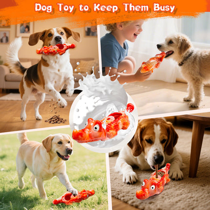 Foolala Dog Toy for Aggressive Chewers:Tough Almost Indestructible Chew Toys for Medium & Large Breeds,Treat Dispensing Dog Puzzle Toy Reduce Pet Anxiety and Boredom to Keep Them Busy,Milk Flavored