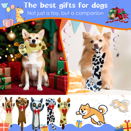 Dog Toys for Aggressive Chewers,5 Pack Plush Crinkle No Stuffing Dogs Chew Toys for Small, Medium, Large and Puppy Teething Chewing to Keep Them Busy